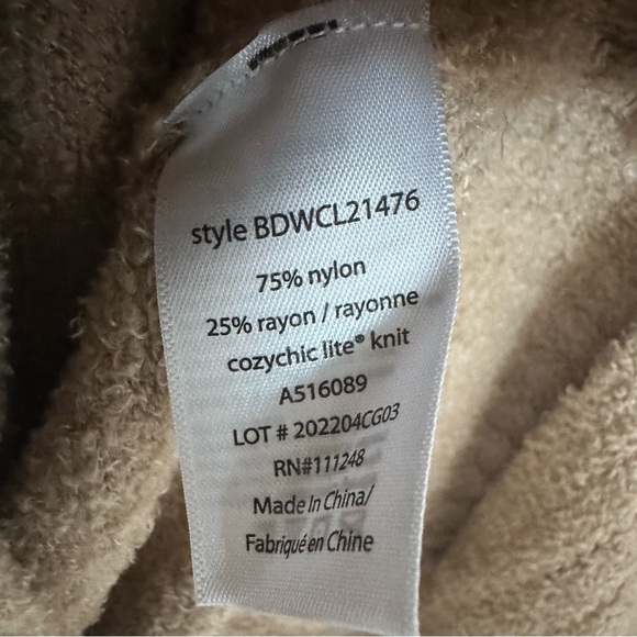 Barefoot Dreams Sweater Quarter Zip Soft Lounge Brown Collar Size Extra Small - Picture 6 of 7